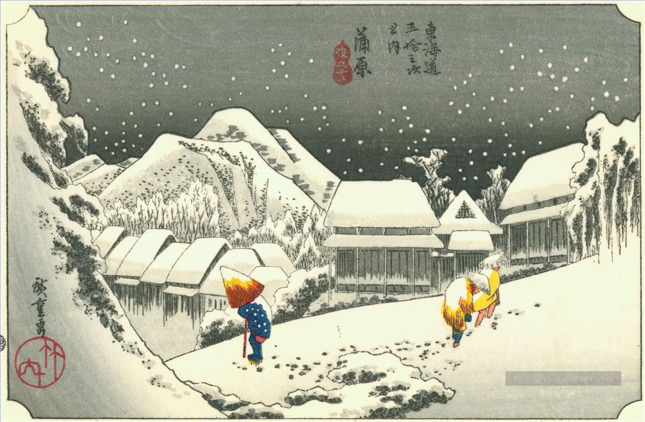 Kanbara Utagawa Hiroshige ukiyoe Peintures à l'huile